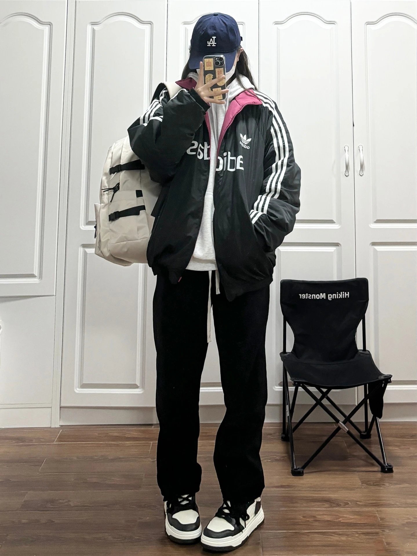 Adidas Originals Reversible Striped Quilted Jacket