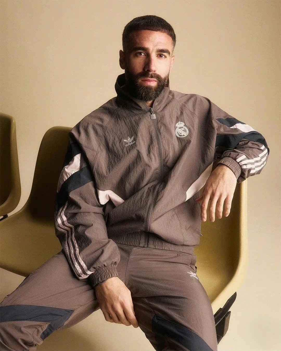 Adidas Real Madrid Embroidered Striped Jacket