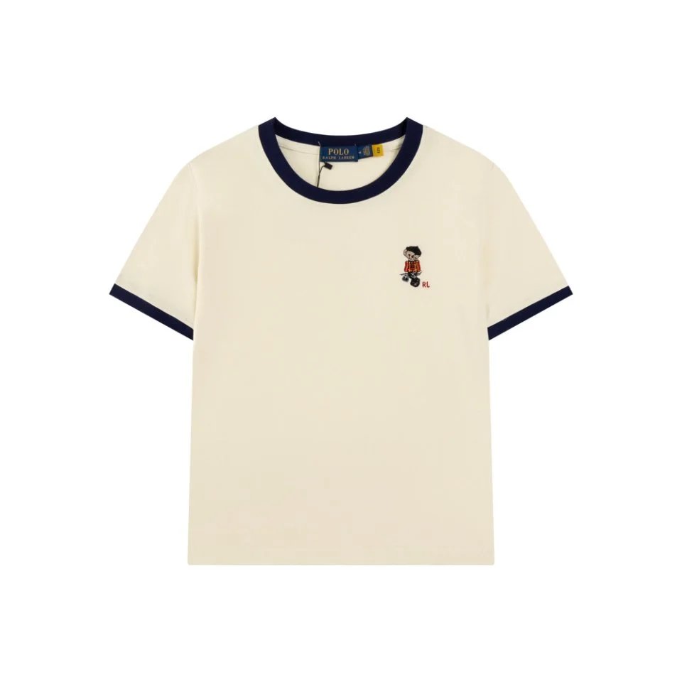 RAL Classic Summer Color-Block Embroidered Bear T-Shirt