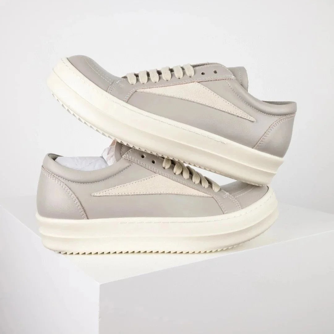 RO Gray Leather Low Top