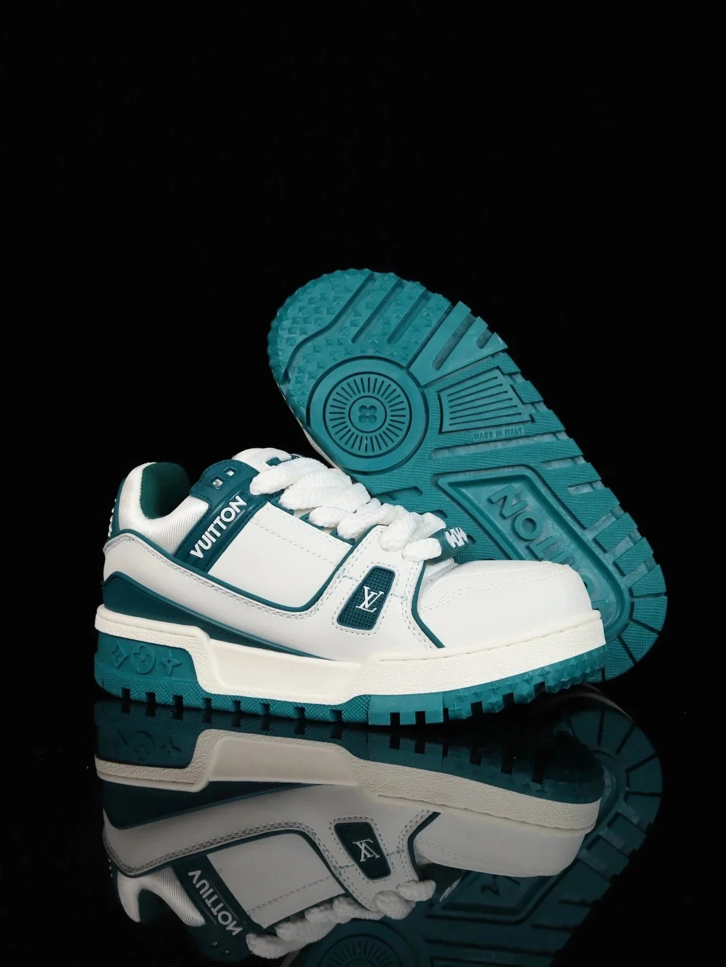 Louis Vuitton White Dark Green