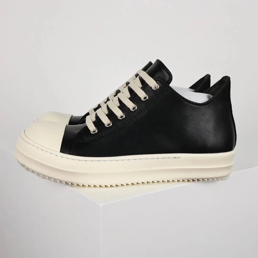 RO All Black Leather Low Top