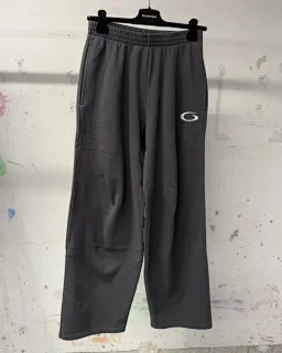 thumbnail for (In stock) bal SS25 circular sport embroidered black trousers