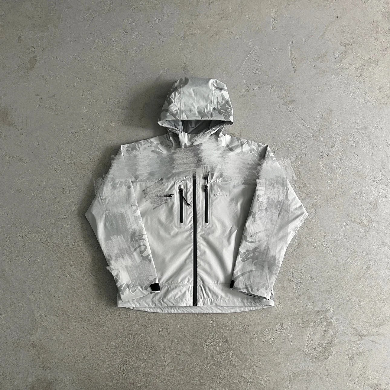 Elite Work White Hooded Jacket