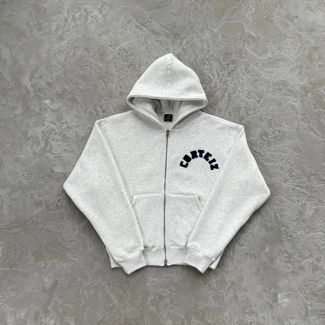 Cortez Grey Zip-Up Hoodie