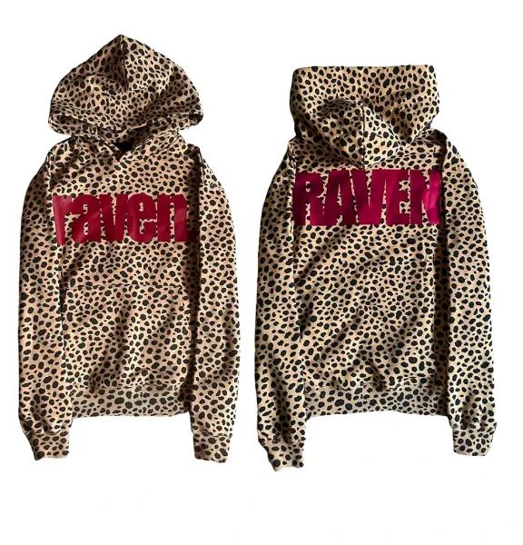 Design Raven Leopard Print Hoodie - 6