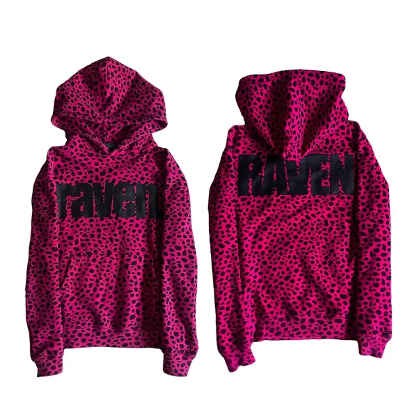 Design Raven Leopard Print Hoodie - 7