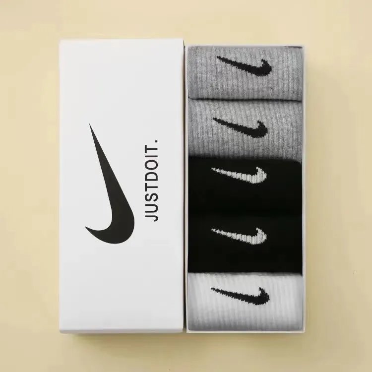 5 pairs [Black+Black+Grey+Grey+White]