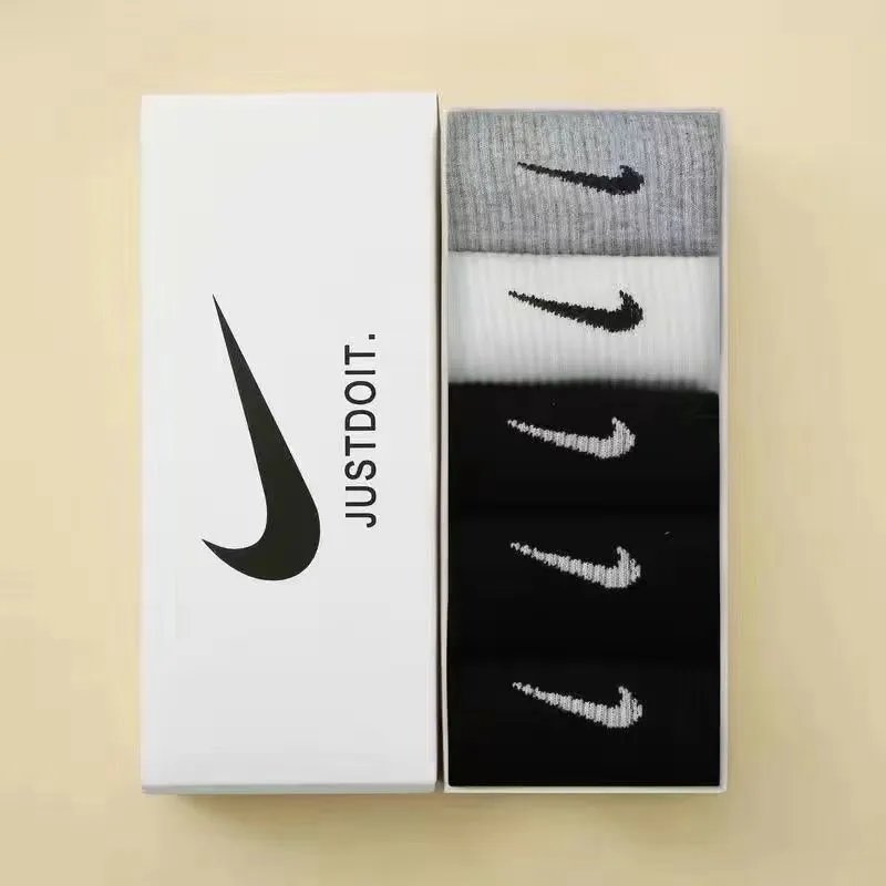 5 pairs [Black+Black+Black+White+Grey]