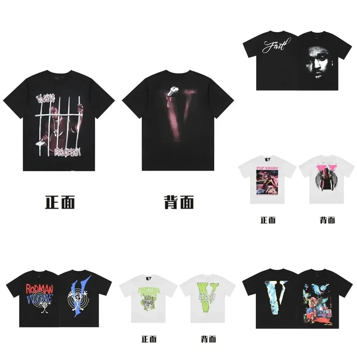 Vlone T-Shirt Black Graphic St