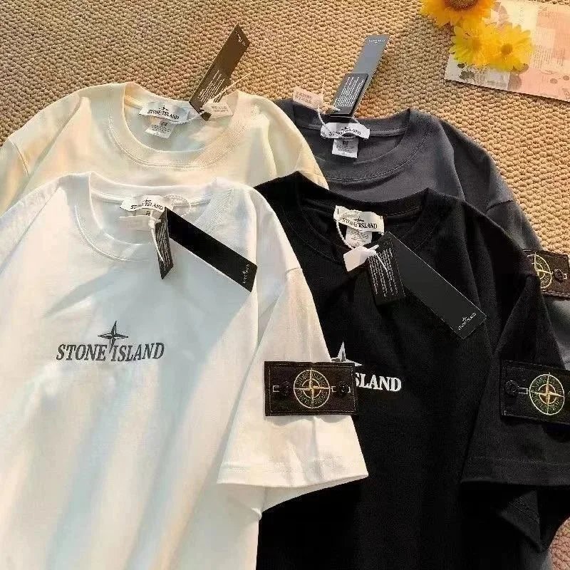 Stone Island Logo Print White 