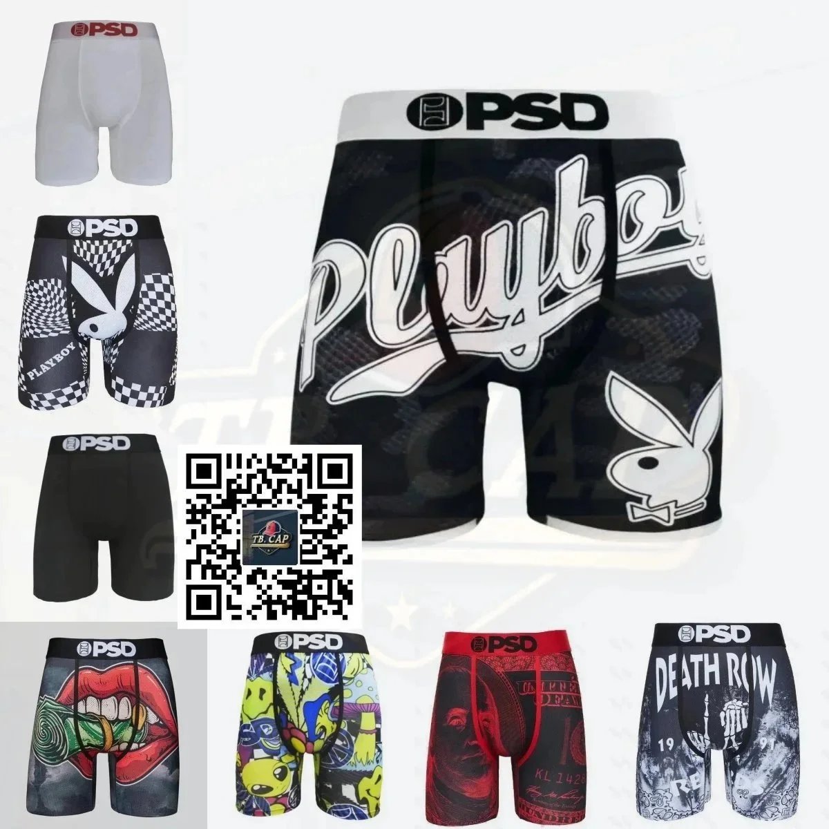 PSD Playboy Black Boxer Briefs