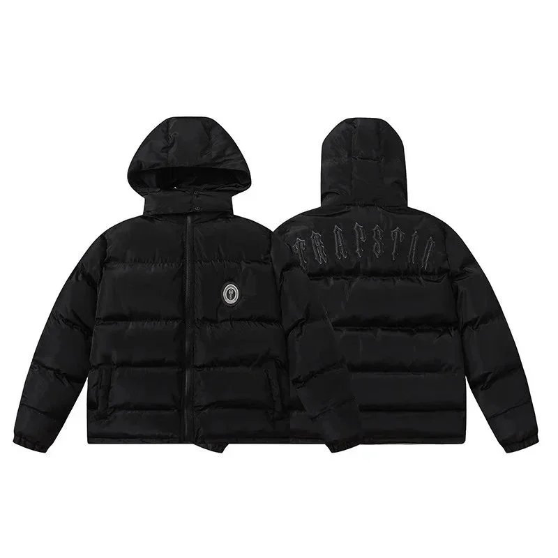 Black Puffer Hooded Jacket Wit