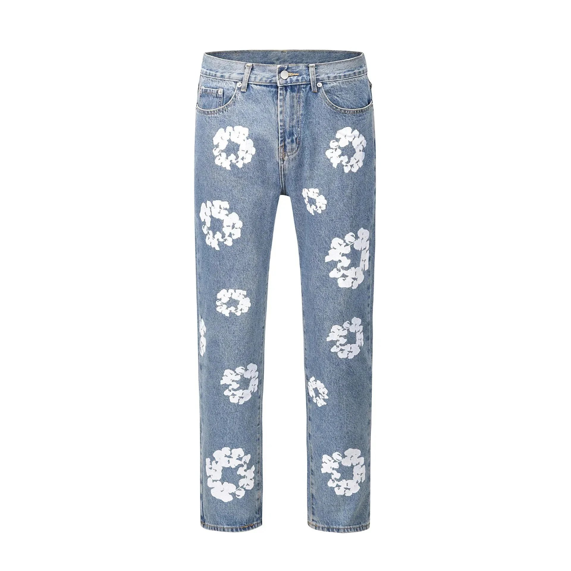 Denim Jeans Light Blue Floral 