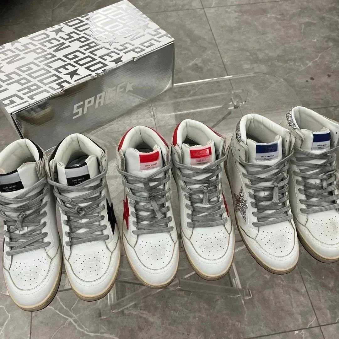 Space High Top White Leather S