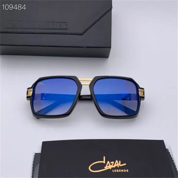 Design Cazal 951 Black and Gold Oversized Square Sunglasses - 6