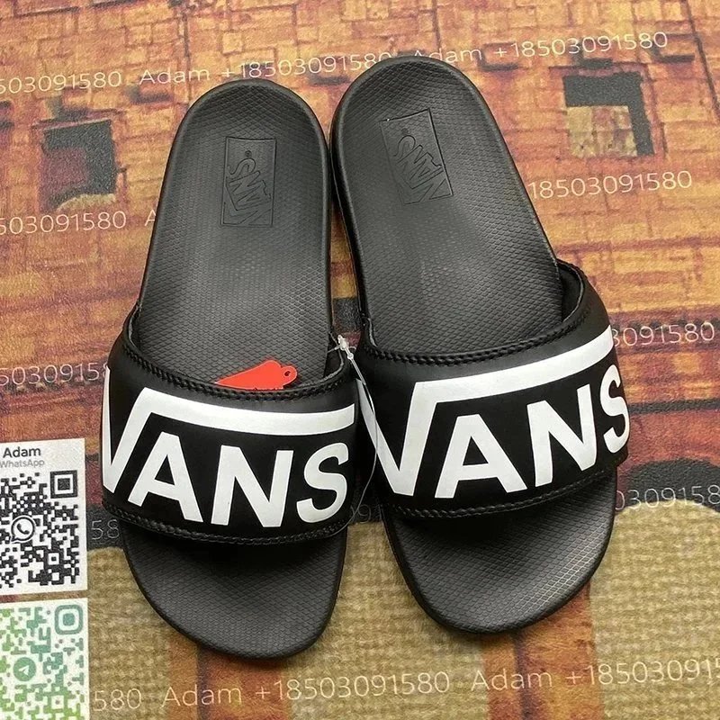 Vans Slide Black White Logo Sl