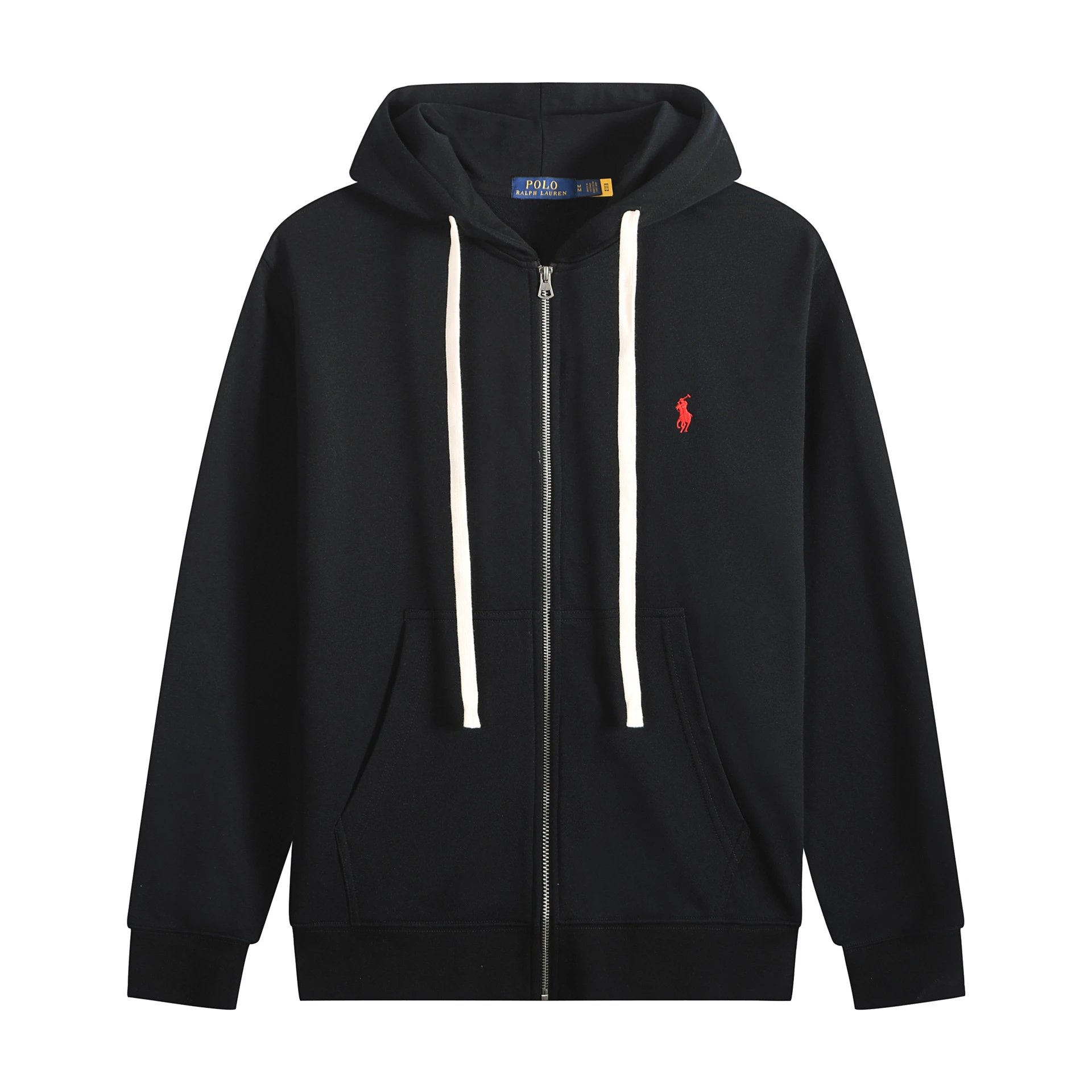 White rope zipper with black and red markings