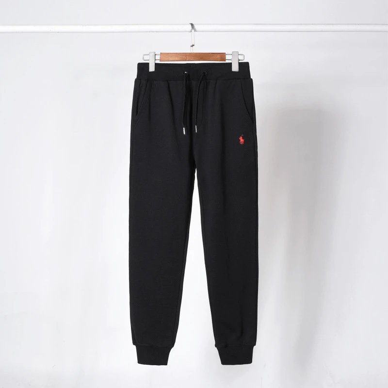 Pants with black and red markings