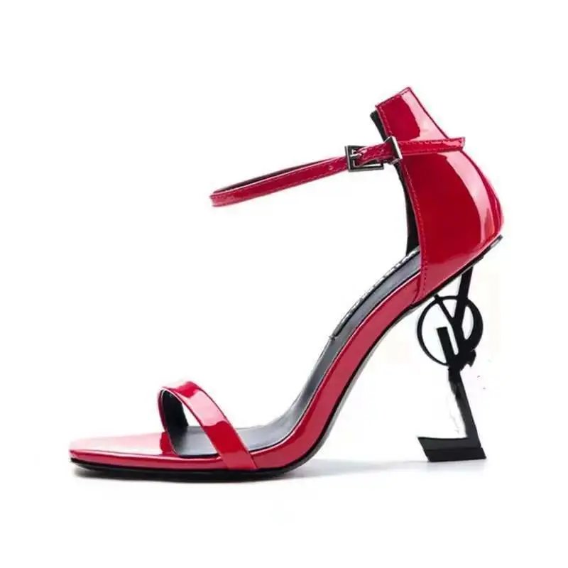 8cm Black Heel Red