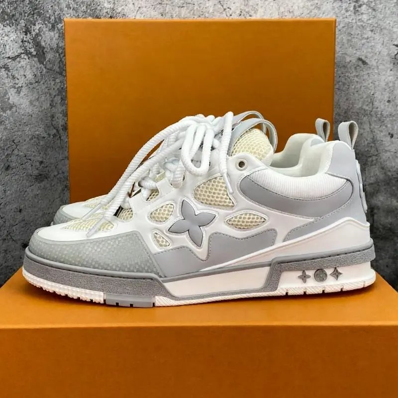 Louis Vuitton Grey and White Sneakers