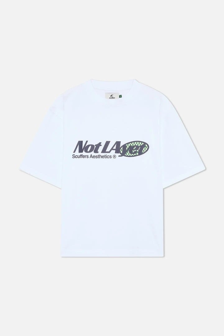 Scuffers T-Shirts Boxy Fit Graphic Logo T-Shirt — L03- White/White