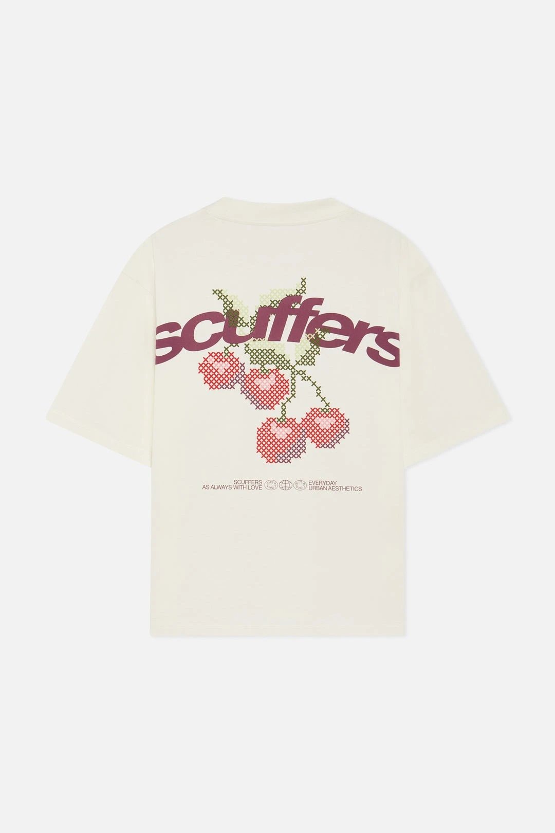Scuffers T-Shirts Boxy Fit Graphic Logo T-Shirt — N02 - Light Apricot
