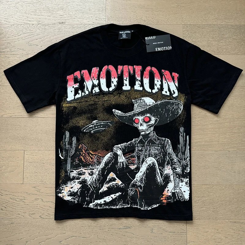 Mixed Emotion Hoodies & Sweatshirts Zip-Up Rhinestone Graphic Hoodie — X0002 Black