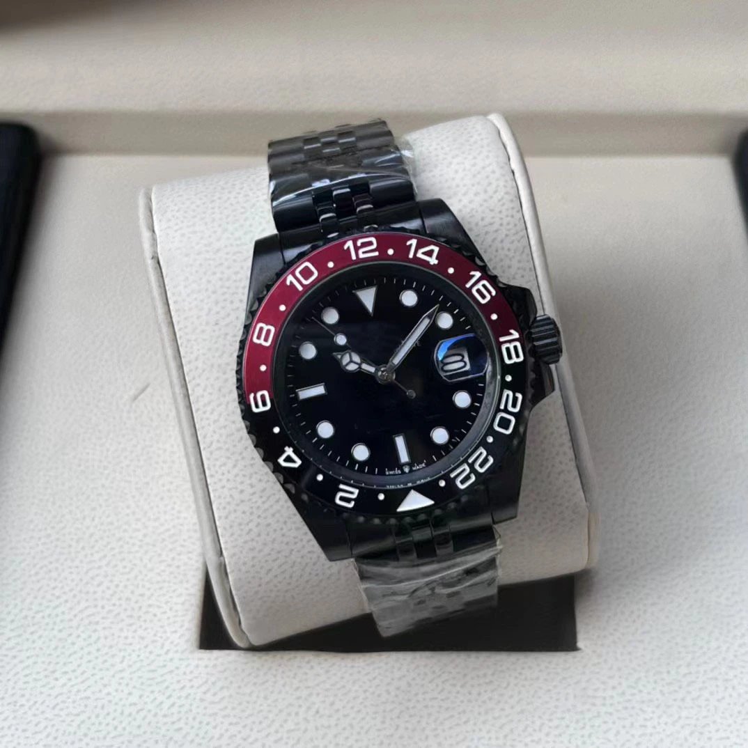 Rolex GMT-Master II Black Dial Gold Watch Watches - 16