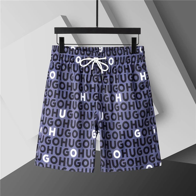 Hugo Boss All Over Logo Print Board Shorts Purple