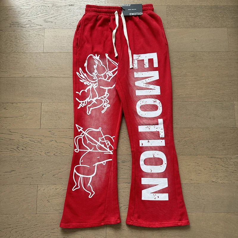 Mixed Emotion Hoodies & Sweatshirts Zip-Up Rhinestone Graphic Hoodie — X0021 Red