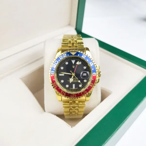 Rolex Submariner GMT Pepsi Gold Watch Watches - 1