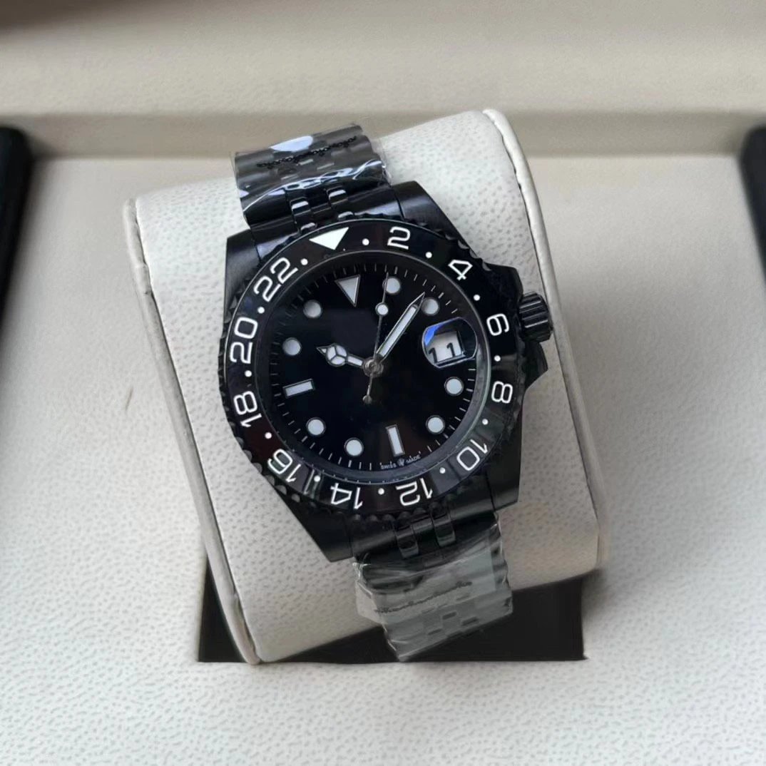 Rolex GMT-Master II Black Dial Gold Watch Watches - 19