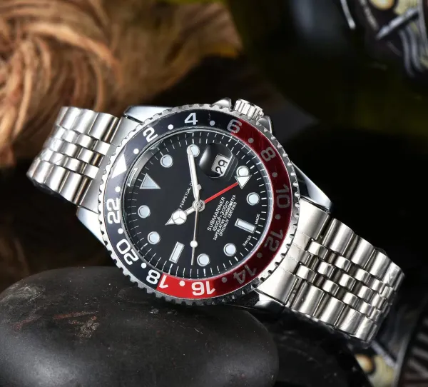 Rolex Submariner GMT Black Dial Red-Blue Bezel Steel Watch Watches - 1