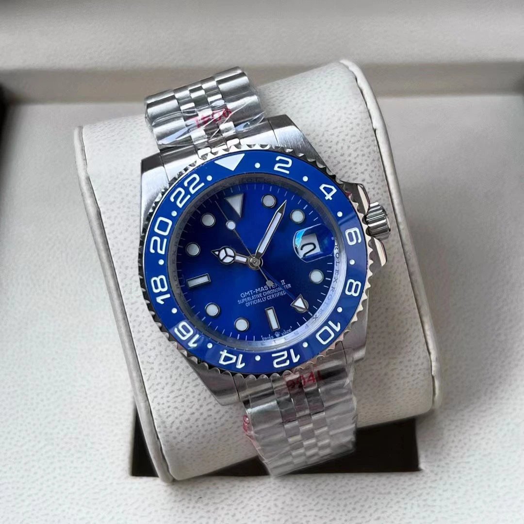 Rolex GMT-Master II Black Dial Gold Watch Watches - 17