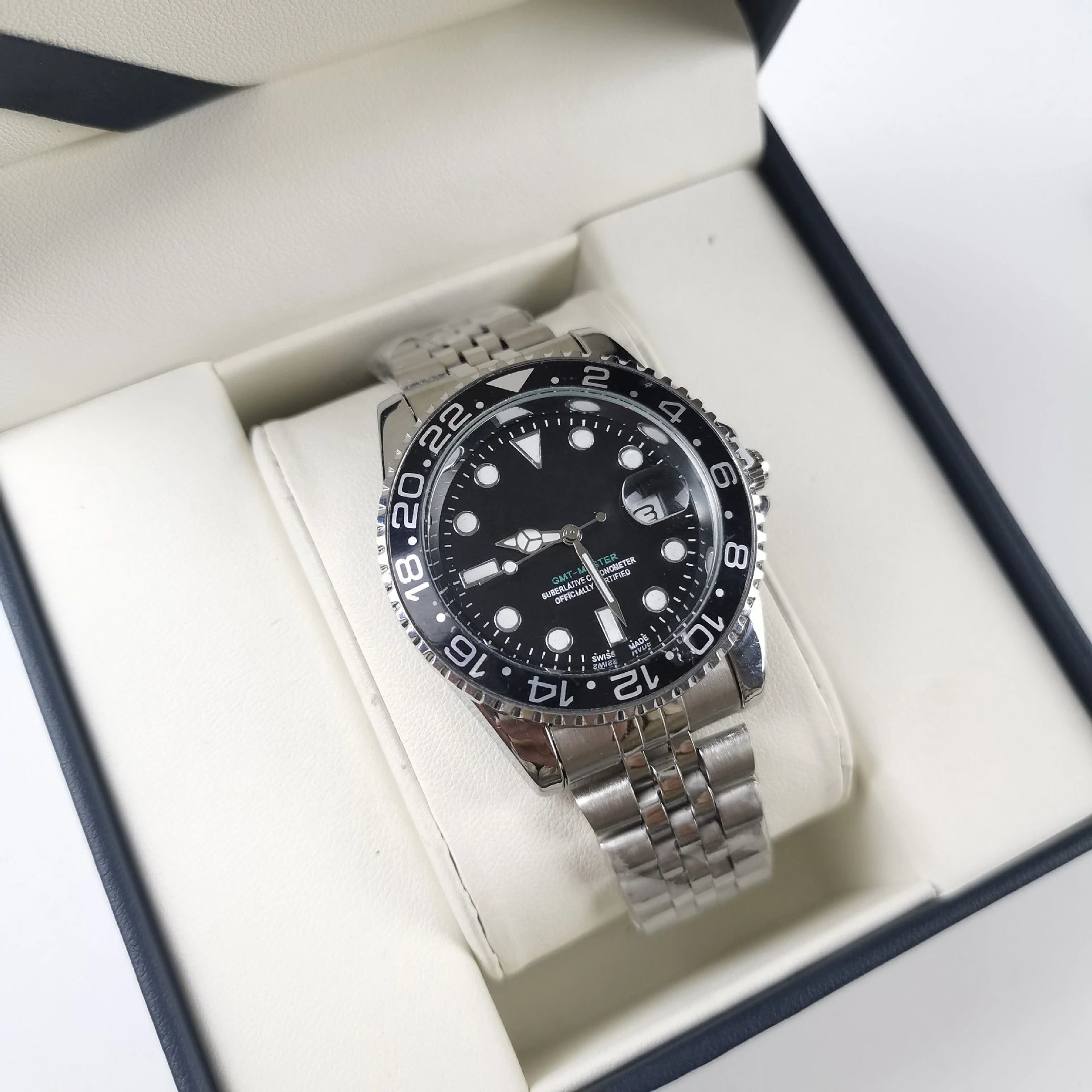 Rolex GMT-Master II Black Dial Gold Watch Watches - 22