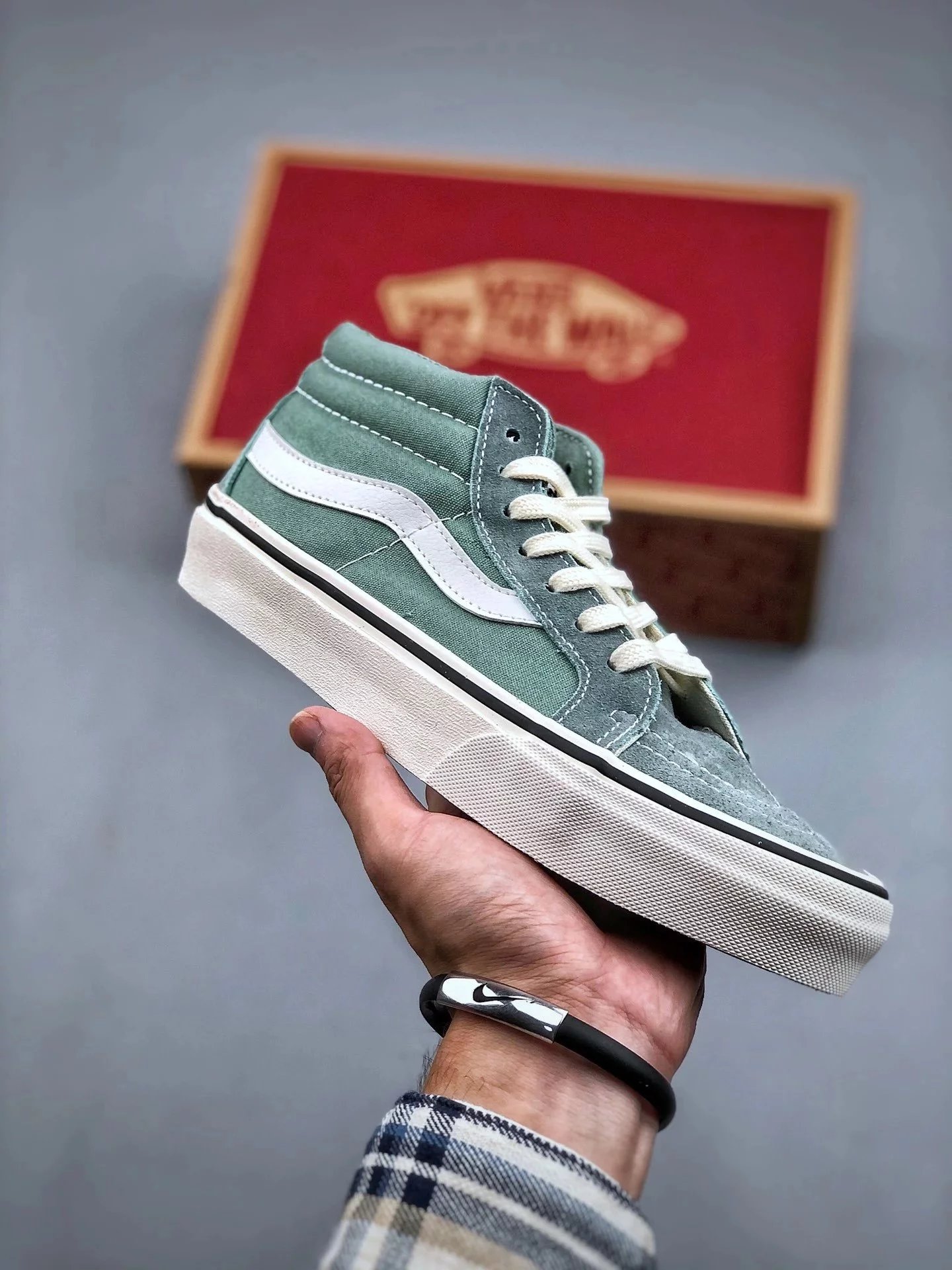 Candy side striped men's shoes and women's shoes Sk8 Mid mid top board shoes sports shoes