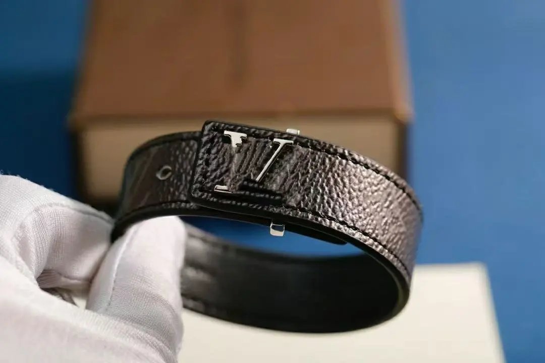 Louis Vuitton Jewelry Leather Cord Logo Plate Bracelet — Style 9