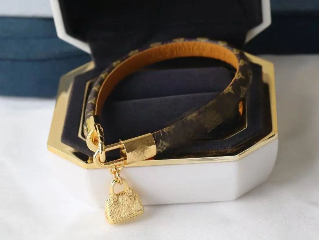 Louis Vuitton Jewelry Leather Cord Logo Plate Bracelet — Style 13