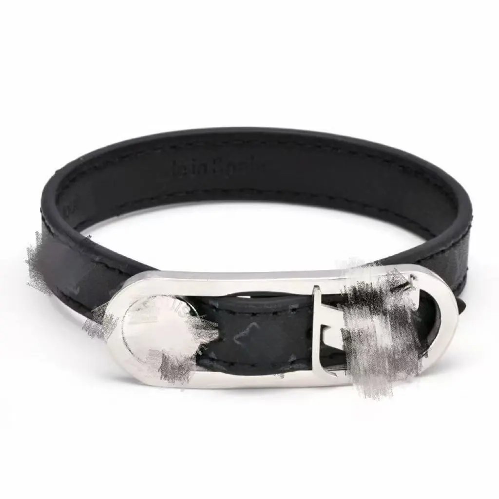 Louis Vuitton Jewelry Leather Cord Logo Plate Bracelet — Style 39