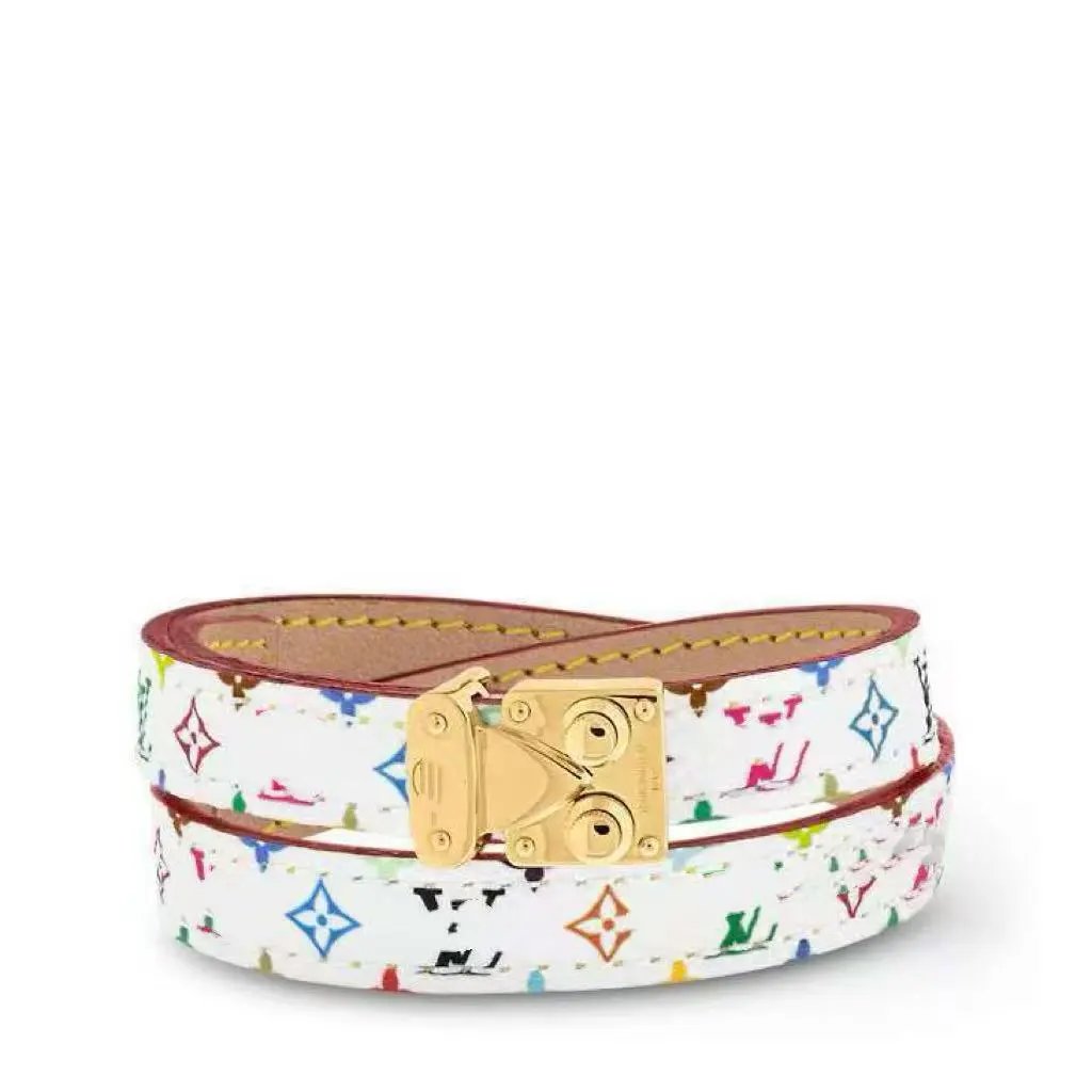 Louis Vuitton Jewelry Leather Cord Logo Plate Bracelet — Style 5