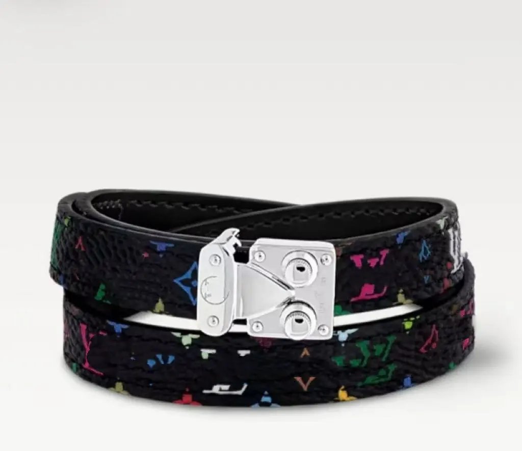 Louis Vuitton Jewelry Leather Cord Logo Plate Bracelet — Style 6
