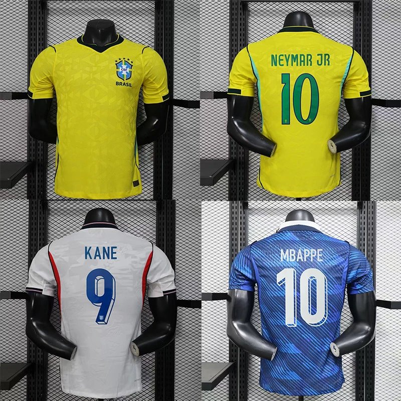 Star number printed 2026 World Cup jersey Brazil Neymar England Kane France Mbappe football jersey