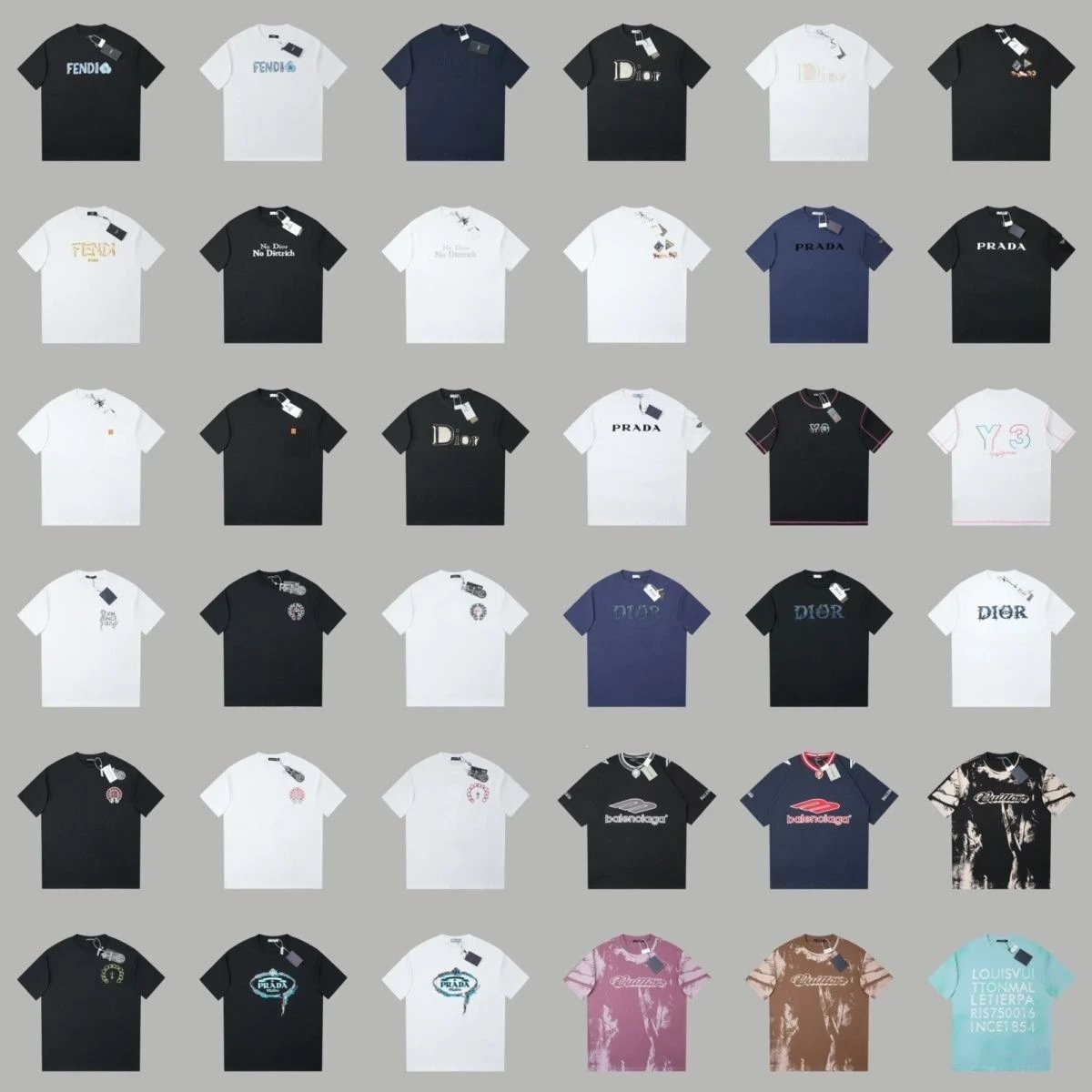 2026 new summer fashion brand high version high quality pure cotton round neck short-sleeved T-shirt with embroidered letters on the chest casual loose and versatile top