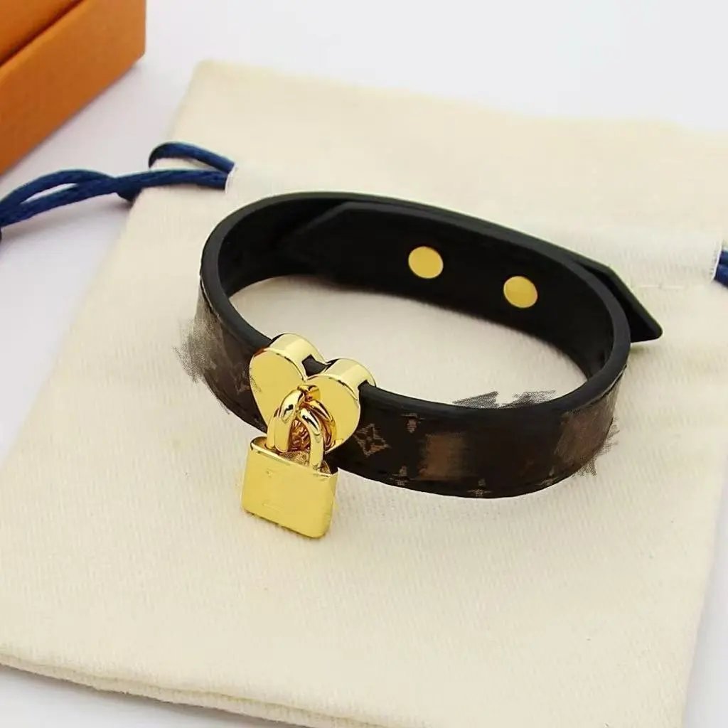 Louis Vuitton Jewelry Leather Cord Logo Plate Bracelet — Style 40