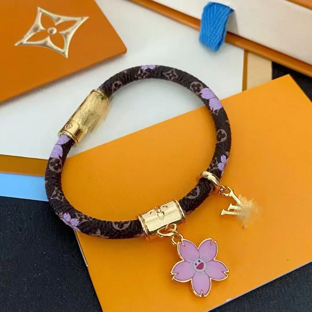 Louis Vuitton Jewelry Leather Cord Logo Plate Bracelet — Style 10