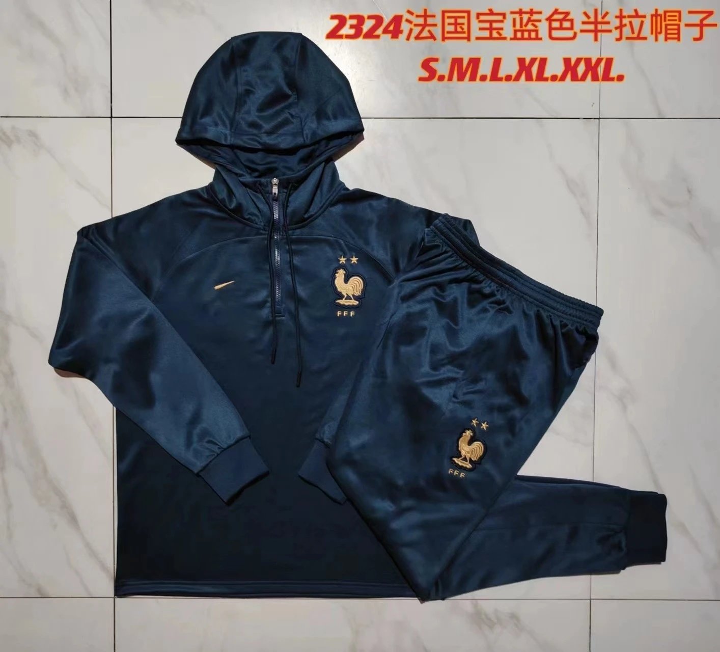 2324 Half-Zip Hoodie Paris Dark Purple-Paris