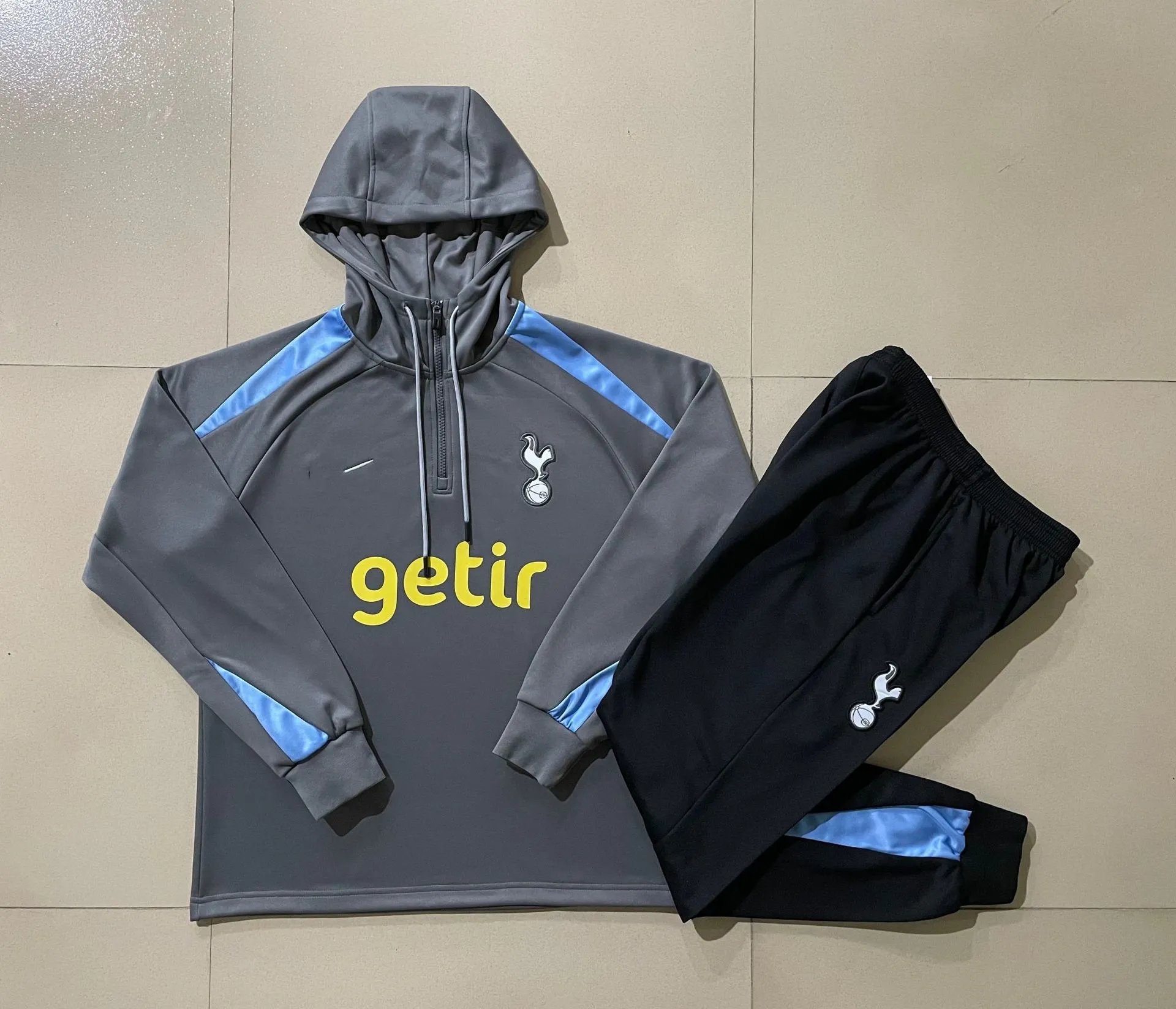 2425 Half-Zip Hoodie Tottenham Dark Grey-Tottenham