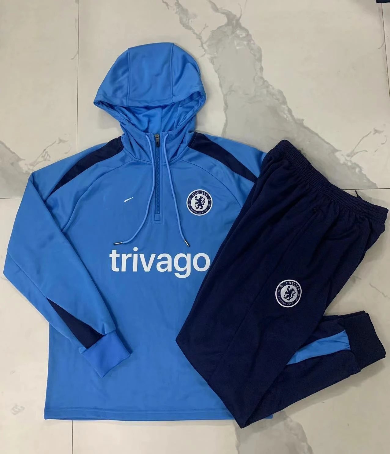2425 Half-Zip Hoodie Chelsea Lake Blue-Chelsea