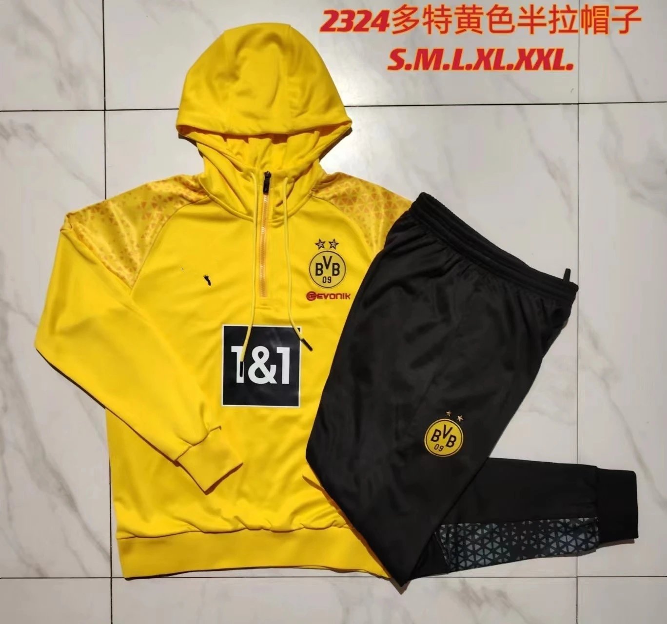 2324 Half-Zip Hoodie Dortmund Yellow-Dortmund